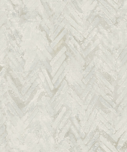 A-Street Prints Amesemi Off White Distressed Herringbone Wallpaper Lumina Covers about 57.8 square feet China Unpasted 12.6-in repeat, drop match 21-in by 33-ft long roll - My Fabric Connection -