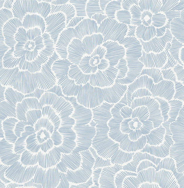 A-Street Prints Periwinkle Blue Textured Floral Wallpaper Middleton Covers about 56.4 square feet Great Britain Unpasted 10.4-in repeat, drop match 20.5-in by 33-ft long roll - My Fabric Connection - A-Street Prints Periwinkle Blue Textured Floral Wallpaper Middleton Covers about 56.4 square feet Great Britain Unpasted 10.4-in repeat, drop match 20.5-in by 33-ft long roll - My Fabric Connection -