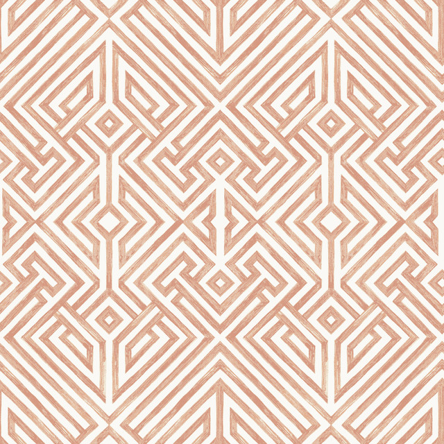 A-Street Prints Lyon Coral Geometric Key Wallpaper Middleton Covers about 56.4 square feet Great Britain Unpasted 20.9-in repeat, straight match 20.5-in by 33-ft long roll - My Fabric Connection - A-Street Prints Lyon Coral Geometric Key Wallpaper Middleton Covers about 56.4 square feet Great Britain Unpasted 20.9-in repeat, straight match 20.5-in by 33-ft long roll - My Fabric Connection -