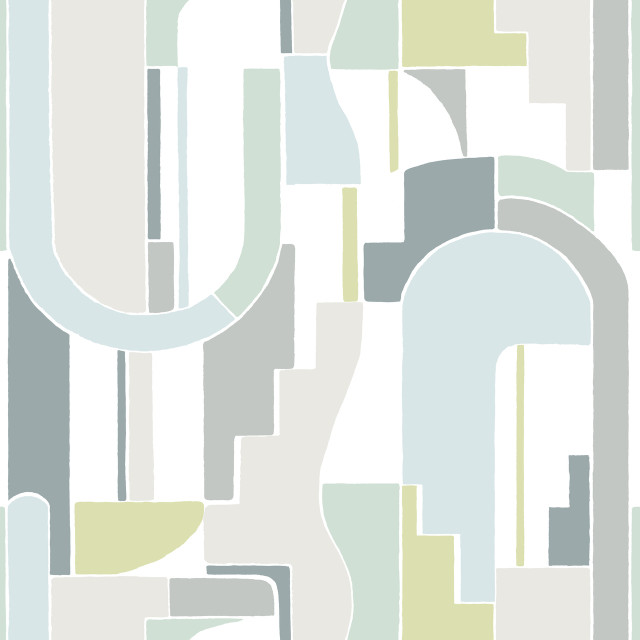 A-Street Prints Odele Sky Blue Geometric Archways Wallpaper Mylos Covers about 56.4 square feet United States Unpasted 20.5-in repeat, straight match 20.5-in by 33-ft long roll - My Fabric Connection - A-Street Prints Odele Sky Blue Geometric Archways Wallpaper Mylos Covers about 56.4 square feet United States Unpasted 20.5-in repeat, straight match 20.5-in by 33-ft long roll - My Fabric Connection -