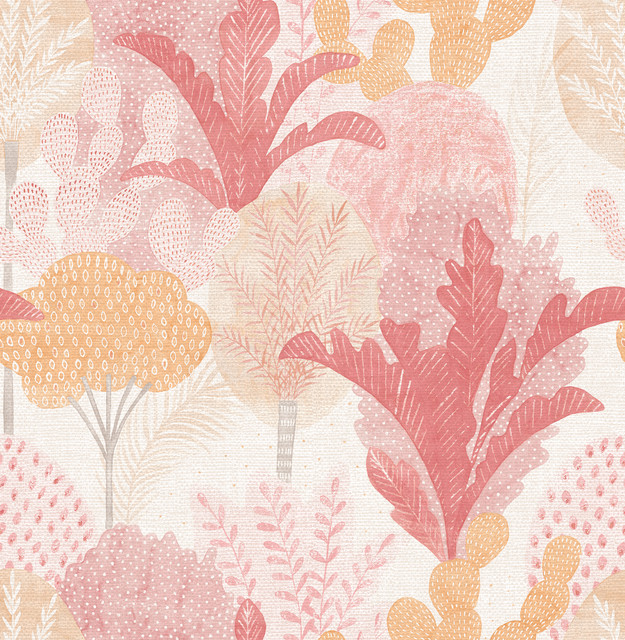 A-Street Prints Ari Pink Desert Oasis Wallpaper Pacifica Covers about 56.4 square feet Great Britain Unpasted 20.8-in repeat, straight match 20.5-in by 33-ft long roll - My Fabric Connection - A-Street Prints Ari Pink Desert Oasis Wallpaper Pacifica Covers about 56.4 square feet Great Britain Unpasted 20.8-in repeat, straight match 20.5-in by 33-ft long roll - My Fabric Connection -