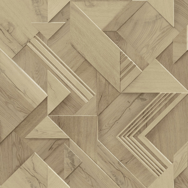 Advantage Cassian Light Brown Wood Geometric Wallpaper Passport Covers about 57.5 square feet France Unpasted 10.4-in repeat, drop match 20.9-in by 33-ft long roll - My Fabric Connection - Advantage Cassian Light Brown Wood Geometric Wallpaper Passport Covers about 57.5 square feet France Unpasted 10.4-in repeat, drop match 20.9-in by 33-ft long roll - My Fabric Connection -