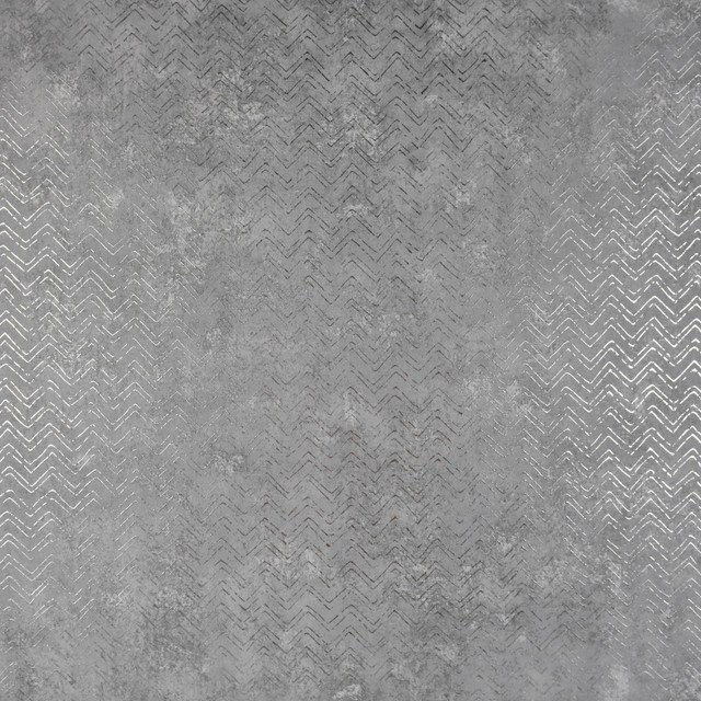 Brewster Luna Pewter Distressed Chevron Wallpaper Polished Covers about 75.6 square feet China Unpasted 12.6-in repeat, drop match 27.5-in by 33-ft long roll - My Fabric Connection - Brewster Luna Pewter Distressed Chevron Wallpaper Polished Covers about 75.6 square feet China Unpasted 12.6-in repeat, drop match 27.5-in by 33-ft long roll - My Fabric Connection -