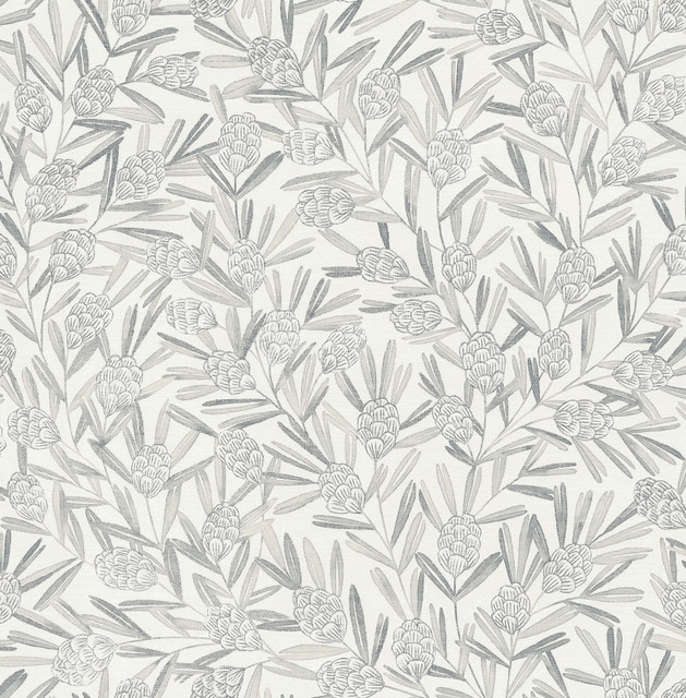 A-Street Prints Zulma Grey Decorative Botanical Wallpaper Revival Covers about 56.4 square feet Great Britain Unpasted 20.9-in repeat, drop match 20.5-in by 33-ft long roll - My Fabric Connection - A-Street Prints Zulma Grey Decorative Botanical Wallpaper Revival Covers about 56.4 square feet Great Britain Unpasted 20.9-in repeat, drop match 20.5-in by 33-ft long roll - My Fabric Connection -