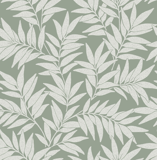 A-Street Prints Morris Green Leaf Wallpaper Revival Covers about 56.4 square feet Great Britain Unpasted 20.9-in repeat, straight match 20.5-in by 33-ft long roll - My Fabric Connection - A-Street Prints Morris Green Leaf Wallpaper Revival Covers about 56.4 square feet Great Britain Unpasted 20.9-in repeat, straight match 20.5-in by 33-ft long roll - My Fabric Connection -