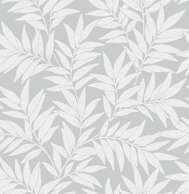 A-Street Prints Morris Light Grey Leaf Wallpaper Revival Covers about 56.4 square feet Great Britain Unpasted 20.9-in repeat, straight match 20.5-in by 33-ft long roll - My Fabric Connection - A-Street Prints Morris Light Grey Leaf Wallpaper Revival Covers about 56.4 square feet Great Britain Unpasted 20.9-in repeat, straight match 20.5-in by 33-ft long roll - My Fabric Connection -