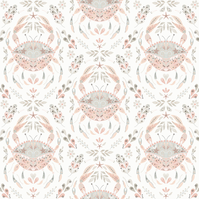 Chesapeake Annapolis Coral Crustation Wallpaper Sanibel Covers about 56.4 square feet United States Prepasted 20.5-in repeat, drop match 20.5-in by 33-ft long roll - My Fabric Connection - Chesapeake Annapolis Coral Crustation Wallpaper Sanibel Covers about 56.4 square feet United States Prepasted 20.5-in repeat, drop match 20.5-in by 33-ft long roll - My Fabric Connection -