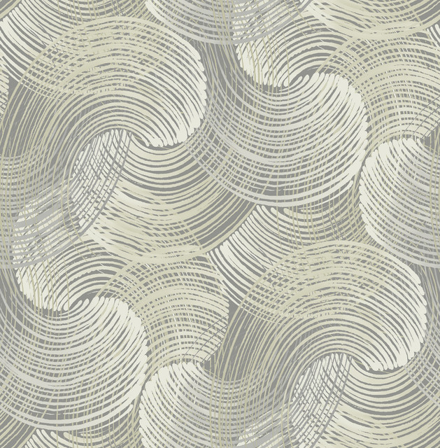 A-Street Prints Karson Grey Swirling Geometric Wallpaper Scott Living Covers about 56.4 square feet Great Britain Unpasted 20.8-in repeat, straight match 20.5-in by 33-ft long roll - My Fabric Connection - A-Street Prints Karson Grey Swirling Geometric Wallpaper Scott Living Covers about 56.4 square feet Great Britain Unpasted 20.8-in repeat, straight match 20.5-in by 33-ft long roll - My Fabric Connection -