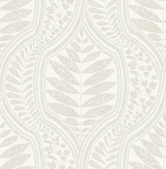 A-Street Prints Juno Beige Ogee Wallpaper Scott Living Covers about 56.4 square feet Great Britain Unpasted 20.8-in repeat, straight match 20.5-in by 33-ft long roll - My Fabric Connection - A-Street Prints Juno Beige Ogee Wallpaper Scott Living Covers about 56.4 square feet Great Britain Unpasted 20.8-in repeat, straight match 20.5-in by 33-ft long roll - My Fabric Connection -