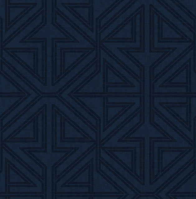 A-Street Prints Kachel Indigo Geometric Wallpaper Scott Living II Covers about 56.4 square feet Great Britain Unpasted 20.9-in repeat, straight match 20.5-in by 33-ft long roll - My Fabric Connection - A-Street Prints Kachel Indigo Geometric Wallpaper Scott Living II Covers about 56.4 square feet Great Britain Unpasted 20.9-in repeat, straight match 20.5-in by 33-ft long roll - My Fabric Connection -