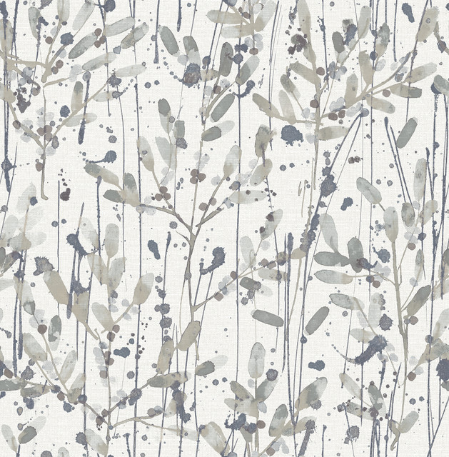 A-Street Prints Leandra Grey Floral Trail Wallpaper Scott Living II Covers about 56.4 square feet Great Britain Unpasted 20.9-in repeat, straight match 20.5-in by 33-ft long roll - My Fabric Connection - A-Street Prints Leandra Grey Floral Trail Wallpaper Scott Living II Covers about 56.4 square feet Great Britain Unpasted 20.9-in repeat, straight match 20.5-in by 33-ft long roll - My Fabric Connection -