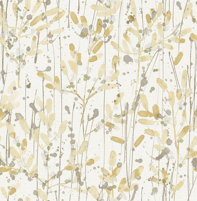 A-Street Prints Leandra Yellow Floral Trail Wallpaper Scott Living II Covers about 56.4 square feet Great Britain Unpasted 20.9-in repeat, straight match 20.5-in by 33-ft long roll - My Fabric Connection - A-Street Prints Leandra Yellow Floral Trail Wallpaper Scott Living II Covers about 56.4 square feet Great Britain Unpasted 20.9-in repeat, straight match 20.5-in by 33-ft long roll - My Fabric Connection -