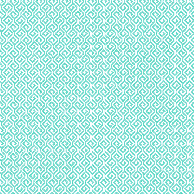 A-Street Prints Sete Aqua Greek Key Wallpaper Solstice Covers about 56.4 square feet Great Britain Unpasted 1.38-in repeat, straight match 20.5-in by 33-ft long roll - My Fabric Connection -