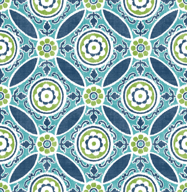 A-Street Prints Maya Teal Medallion Wallpaper Solstice Covers about 56.4 square feet Great Britain Unpasted 20.9-in repeat, straight match 20.5-in by 33-ft long roll - My Fabric Connection - A-Street Prints Maya Teal Medallion Wallpaper Solstice Covers about 56.4 square feet Great Britain Unpasted 20.9-in repeat, straight match 20.5-in by 33-ft long roll - My Fabric Connection -
