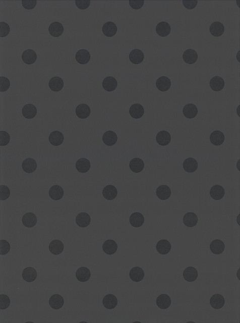 Lucky Day Debra Grey Matte Polka Dot Wallpaper Super Value Program Covers about 57.8 square feet Netherlands Unpasted 1.64-in repeat, straight match 21-in by 33-ft long roll - My Fabric Connection -