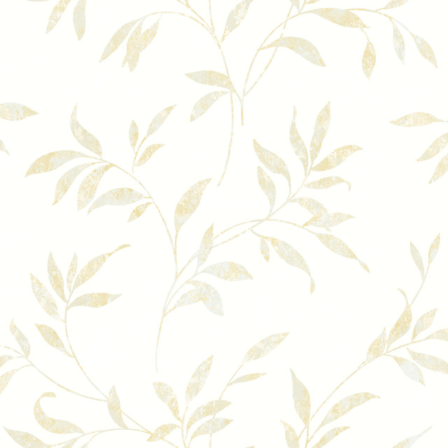 Chesapeake Sanibel Cream Trail Wallpaper The Vineyard Covers about 56.4 square feet United States Prepasted 20.5-in repeat, drop match 20.5-in by 33-ft long roll - My Fabric Connection -
