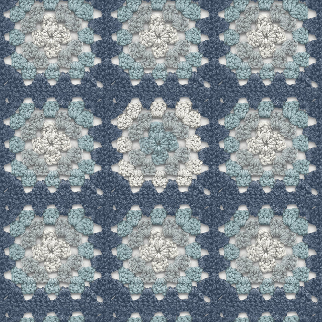 Chesapeake Maud Blue Crochet Geometric Wallpaper Thoreau Covers about 56.4 square feet United States Prepasted 20.5-in repeat, straight match 20.5-in by 33-ft long roll - My Fabric Connection - Chesapeake Maud Blue Crochet Geometric Wallpaper Thoreau Covers about 56.4 square feet United States Prepasted 20.5-in repeat, straight match 20.5-in by 33-ft long roll - My Fabric Connection -