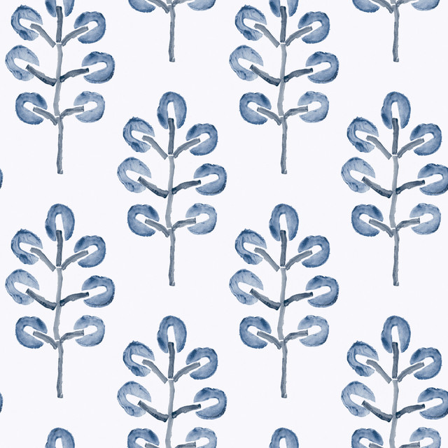Chesapeake Plum Tree Blue Botanical Wallpaper Thoreau Covers about 56.4 square feet United States Prepasted 10.25-in repeat, straight match 20.5-in by 33-ft long roll - My Fabric Connection - Chesapeake Plum Tree Blue Botanical Wallpaper Thoreau Covers about 56.4 square feet United States Prepasted 10.25-in repeat, straight match 20.5-in by 33-ft long roll - My Fabric Connection -