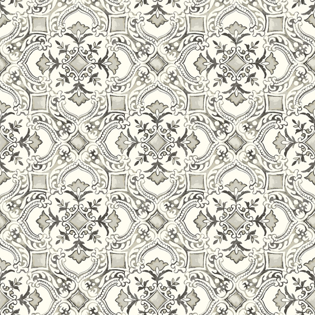 Chesapeake Marjoram Black Floral Tile Wallpaper Wildflower Covers about 56.4 square feet United States Prepasted 20.5-in repeat, straight match 20.5-in by 33-ft long roll - My Fabric Connection - Chesapeake Marjoram Black Floral Tile Wallpaper Wildflower Covers about 56.4 square feet United States Prepasted 20.5-in repeat, straight match 20.5-in by 33-ft long roll - My Fabric Connection -