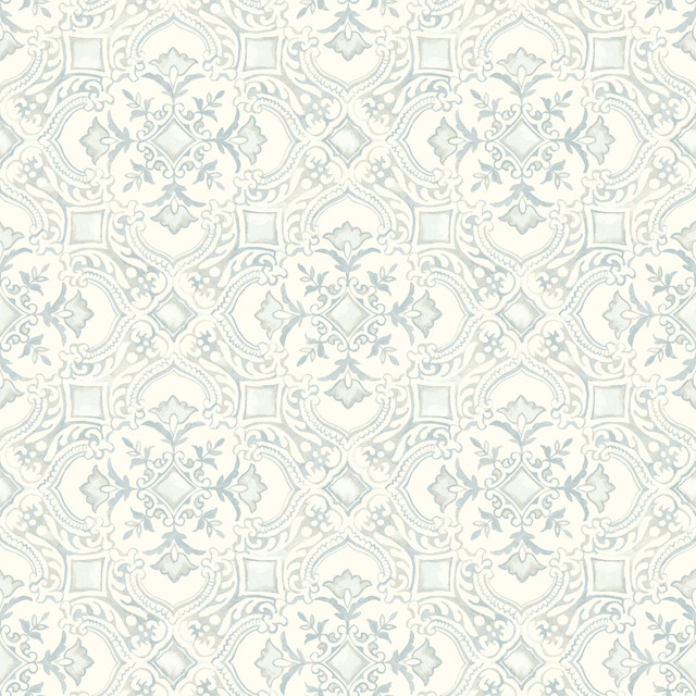 Chesapeake Marjoram Light Blue Floral Tile Wallpaper Wildflower Covers about 56.4 square feet United States Prepasted 20.5-in repeat, straight match 20.5-in by 33-ft long roll - My Fabric Connection - Chesapeake Marjoram Light Blue Floral Tile Wallpaper Wildflower Covers about 56.4 square feet United States Prepasted 20.5-in repeat, straight match 20.5-in by 33-ft long roll - My Fabric Connection -