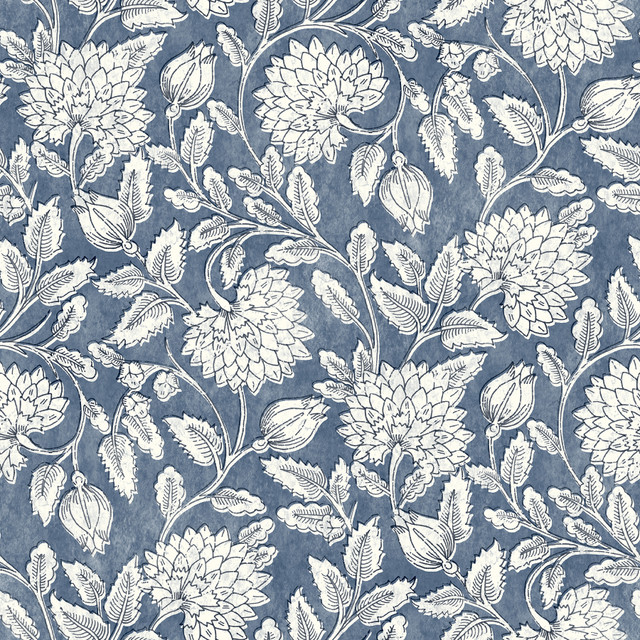 Chesapeake Vadouvan Navy Jacobean Trail Wallpaper Wildflower Covers about 56.4 square feet United States Prepasted 20.5-in repeat, straight match 20.5-in by 33-ft long roll - My Fabric Connection - Chesapeake Vadouvan Navy Jacobean Trail Wallpaper Wildflower Covers about 56.4 square feet United States Prepasted 20.5-in repeat, straight match 20.5-in by 33-ft long roll - My Fabric Connection -