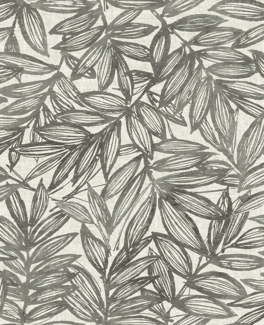 A-Street Prints Rhythmic Charcoal Leaf Wallpaper Harmony Covers about 56.4 square feet Great Britain Unpasted 12.6-in repeat, drop match 20.5-in by 33-ft long roll - My Fabric Connection - A-Street Prints Rhythmic Charcoal Leaf Wallpaper Harmony Covers about 56.4 square feet Great Britain Unpasted 12.6-in repeat, drop match 20.5-in by 33-ft long roll - My Fabric Connection -