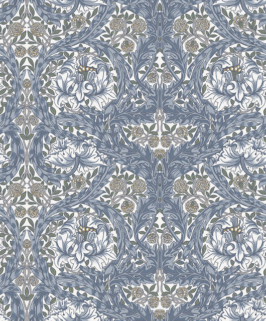 A-Street Prints African Marigold Blue Floral Wallpaper Hidden Treasures Covers about 57.5 square feet Sweden Unpasted 12.6-in repeat, straight match 20.9-in by 33-ft long roll - My Fabric Connection - A-Street Prints African Marigold Blue Floral Wallpaper Hidden Treasures Covers about 57.5 square feet Sweden Unpasted 12.6-in repeat, straight match 20.9-in by 33-ft long roll - My Fabric Connection -