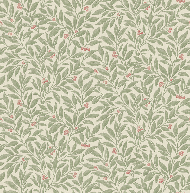 Advantage Winter Berry Green Vine Wallpaper Westbury Forest Covers about 56.4 square feet Great Britain Unpasted 20.9-in repeat, straight match 20.5-in by 33-ft long roll - My Fabric Connection - Advantage Winter Berry Green Vine Wallpaper Westbury Forest Covers about 56.4 square feet Great Britain Unpasted 20.9-in repeat, straight match 20.5-in by 33-ft long roll - My Fabric Connection -