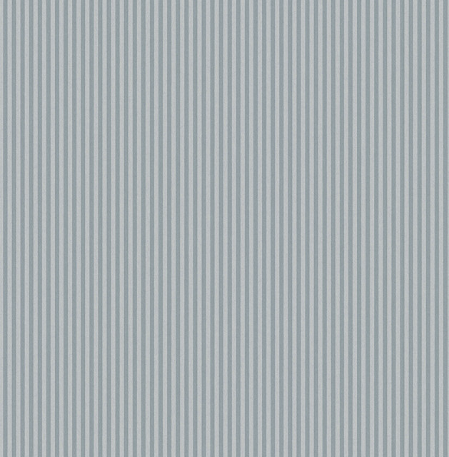 Advantage Ticking Blue Stripe Wallpaper Westbury Forest Covers about 56.4 square feet Great Britain Unpasted No repeat, random match 20.5-in by 33-ft long roll - My Fabric Connection -