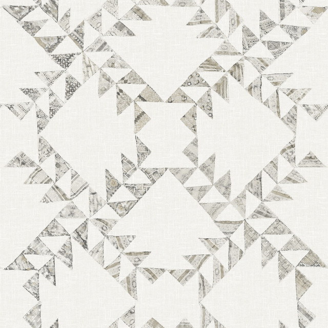 Chesapeake Scrap Quilt Grey Wallpaper Yellowstone Covers about 56.4 square feet United States Prepasted 20.5-in repeat, straight match 20.5-in by 33-ft long roll - My Fabric Connection - Chesapeake Scrap Quilt Grey Wallpaper Yellowstone Covers about 56.4 square feet United States Prepasted 20.5-in repeat, straight match 20.5-in by 33-ft long roll - My Fabric Connection -