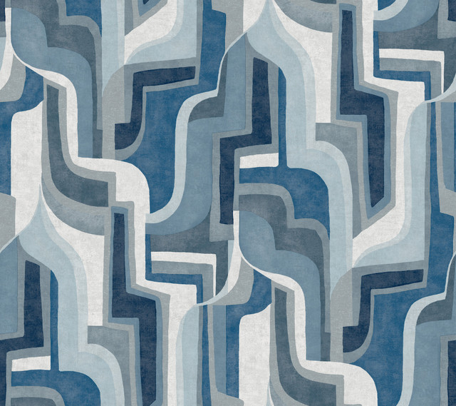 A-Street Prints Tulum Blue Surreal Shapes Wallpaper Whimsy Covers about 60.8 square feet United States Unpasted 24-in repeat, straight match 27-in by 27-ft long roll - My Fabric Connection - A-Street Prints Tulum Blue Surreal Shapes Wallpaper Whimsy Covers about 60.8 square feet United States Unpasted 24-in repeat, straight match 27-in by 27-ft long roll - My Fabric Connection -