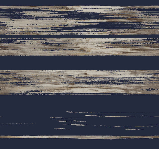 Ronald Redding Horizontal Dry Brush Navy Wallpaper 24 Karat Covers about 60.8 square feet United States Unpasted 25.25-in repeat, straight match 27-in by 27-ft long roll - My Fabric Connection - Ronald Redding Horizontal Dry Brush Navy Wallpaper 24 Karat Covers about 60.8 square feet United States Unpasted 25.25-in repeat, straight match 27-in by 27-ft long roll - My Fabric Connection -