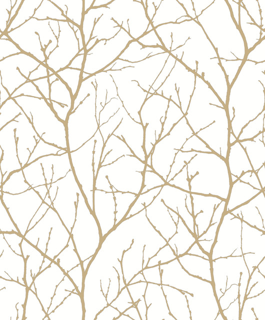 Antonina Vella Trees Silhouette White & Gold Wallpaper Antonina Vella Modern Metals Second Edition Covers about 57.2 square feet China Unpasted 25.2-in repeat, straight match 20.8-in by 33-ft long roll - My Fabric Connection - Antonina Vella Trees Silhouette White & Gold Wallpaper Antonina Vella Modern Metals Second Edition Covers about 57.2 square feet China Unpasted 25.2-in repeat, straight match 20.8-in by 33-ft long roll - My Fabric Connection -