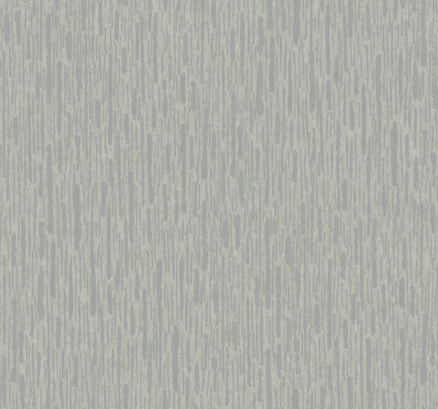 Antonina Vella Metallic Cascade Pale Green & Silver Wallpaper Antonina Vella Modern Metals Second Edition Covers about 60.5 square feet China Unpasted 25.2-in repeat, straight match 27-in by 26.9-ft long roll - My Fabric Connection -