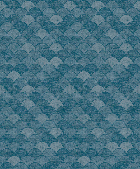 Antonina Vella Mermaid Scales Blue Wallpaper Antonina Vella Natural Opalescence Covers about 57.8 square feet China Unpasted 25.2-in repeat, straight match 21-in by 33-ft long roll - My Fabric Connection - Antonina Vella Mermaid Scales Blue Wallpaper Antonina Vella Natural Opalescence Covers about 57.8 square feet China Unpasted 25.2-in repeat, straight match 21-in by 33-ft long roll - My Fabric Connection -