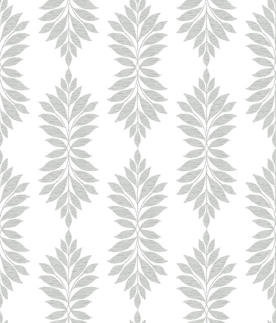 Inspired by Color Broadsands Botanica Light Grey Wallpaper Beige & Neutrals Covers about 56.4 square feet Prepasted 24-in repeat, straight match 20.5-in by 33-ft long roll - My Fabric Connection - Inspired by Color Broadsands Botanica Light Grey Wallpaper Beige & Neutrals Covers about 56.4 square feet Prepasted 24-in repeat, straight match 20.5-in by 33-ft long roll - My Fabric Connection -