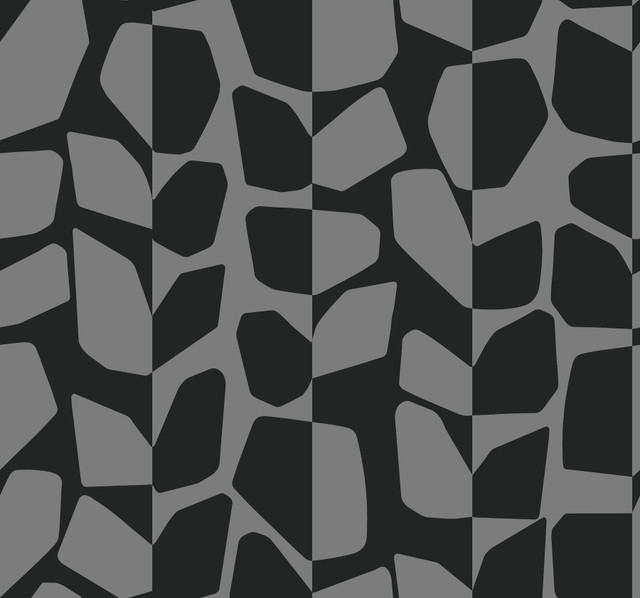 Inspired by Color Primitive Vines Black Metallic Wallpaper Black & White Resource Library Covers about 60.8 square feet Unpasted 25.25-in repeat, straight match 27-in by 27-ft long roll - My Fabric Connection - Inspired by Color Primitive Vines Black Metallic Wallpaper Black & White Resource Library Covers about 60.8 square feet Unpasted 25.25-in repeat, straight match 27-in by 27-ft long roll - My Fabric Connection -