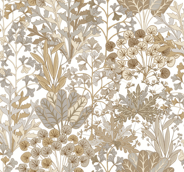 York Wallcoverings Forest Floor Neutral Wallpaper Blooms Covers about 60.8 square feet Unpasted 25.25-in repeat, drop match 27-in by 27-ft long roll - My Fabric Connection - York Wallcoverings Forest Floor Neutral Wallpaper Blooms Covers about 60.8 square feet Unpasted 25.25-in repeat, drop match 27-in by 27-ft long roll - My Fabric Connection -