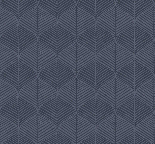 Inspired by Color Palm Thatch Navy Wallpaper Blues II Covers about 60.8 square feet Prepasted 25.25-in repeat, straight match 27-in by 27-ft long roll - My Fabric Connection - Inspired by Color Palm Thatch Navy Wallpaper Blues II Covers about 60.8 square feet Prepasted 25.25-in repeat, straight match 27-in by 27-ft long roll - My Fabric Connection -