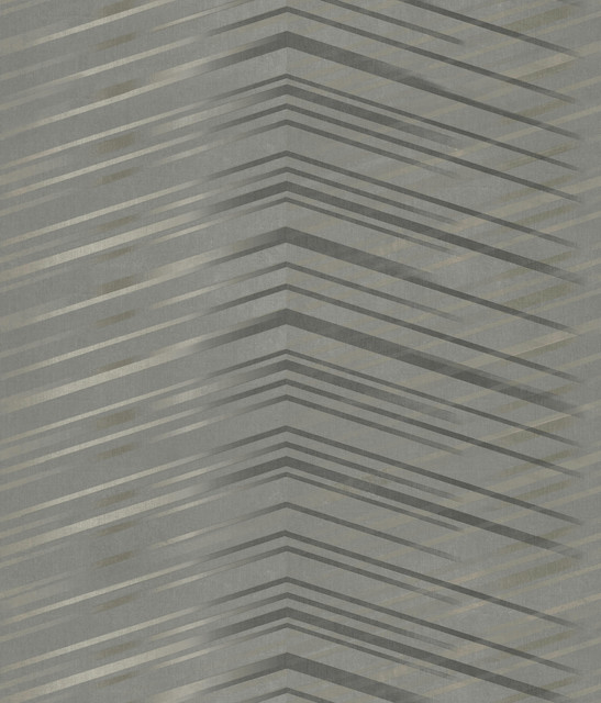 Candice Olson Glistening Chevron Charcoal Wallpaper Candice Olson After 8 Covers about 56.4 square feet Unpasted 24-in repeat, straight match 20.5-in by 33-ft long roll - My Fabric Connection - Candice Olson Glistening Chevron Charcoal Wallpaper Candice Olson After 8 Covers about 56.4 square feet Unpasted 24-in repeat, straight match 20.5-in by 33-ft long roll - My Fabric Connection -