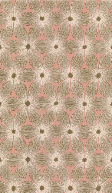 Candice Olson Everlasting Coral & Gold Wallpaper Candice Olson Modern Artisan II Covers about 57.8 square feet Unpasted 21-in repeat, straight match 21-in by 33-ft long roll - My Fabric Connection - Candice Olson Everlasting Coral & Gold Wallpaper Candice Olson Modern Artisan II Covers about 57.8 square feet Unpasted 21-in repeat, straight match 21-in by 33-ft long roll - My Fabric Connection -