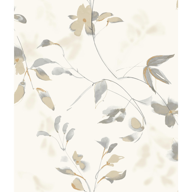 York Wallcoverings Linden Flower Tan Wallpaper Candice Olson Tranquil Covers about 56.4 square feet Unpasted 24-in repeat, drop match 20.5-in by 33-ft long roll - My Fabric Connection - York Wallcoverings Linden Flower Tan Wallpaper Candice Olson Tranquil Covers about 56.4 square feet Unpasted 24-in repeat, drop match 20.5-in by 33-ft long roll - My Fabric Connection -