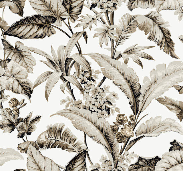 Ronald Redding Mystic Isle Neutral Wallpaper Classics Covers about 60.8 square feet Unpasted 25.25-in repeat, drop match 27-in by 27-ft long roll - My Fabric Connection - Ronald Redding Mystic Isle Neutral Wallpaper Classics Covers about 60.8 square feet Unpasted 25.25-in repeat, drop match 27-in by 27-ft long roll - My Fabric Connection -