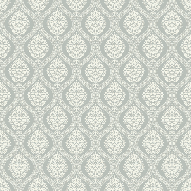 York Wallcoverings Petite Ogee Green Wallpaper Damask Resource Library Covers about 56.4 square feet Prepasted 20.5-in repeat, straight match 20.5-in by 33-ft long roll - My Fabric Connection - York Wallcoverings Petite Ogee Green Wallpaper Damask Resource Library Covers about 56.4 square feet Prepasted 20.5-in repeat, straight match 20.5-in by 33-ft long roll - My Fabric Connection -
