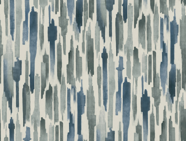 Lemieux et Cie Pluie Ocean Wallpaper Lemieux et Cie Signature Covers about 60.8 square feet Unpasted 20.5-in repeat, straight match 27-in by 27-ft long roll - My Fabric Connection - Lemieux et Cie Pluie Ocean Wallpaper Lemieux et Cie Signature Covers about 60.8 square feet Unpasted 20.5-in repeat, straight match 27-in by 27-ft long roll - My Fabric Connection -