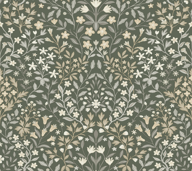 Magnolia Home Garden Terrace Olive Wallpaper Magnolia Home 4 Covers about 60.8 square feet 27-in by 27-ft long roll Prepasted 24 - My Fabric Connection - Magnolia Home Garden Terrace Olive Wallpaper Magnolia Home 4 Covers about 60.8 square feet 27-in by 27-ft long roll Prepasted 24 - My Fabric Connection -