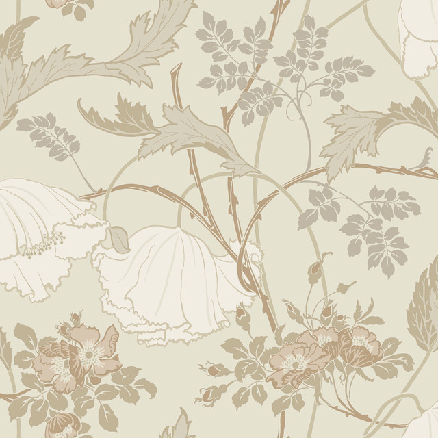 Magnolia Home Gwendolyn Neutral & Coral Wallpaper Magnolia Home 4 Covers about 56.4 square feet 20.5-in by 33-ft long roll Prepasted 20.5 - My Fabric Connection - Magnolia Home Gwendolyn Neutral & Coral Wallpaper Magnolia Home 4 Covers about 56.4 square feet 20.5-in by 33-ft long roll Prepasted 20.5 - My Fabric Connection -