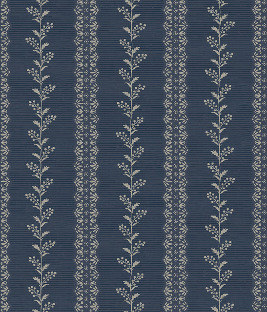 Magnolia Home Everleigh Navy Wallpaper Magnolia Home 4 Covers about 56.4 square feet 20.5-in by 33-ft long roll Prepasted 24 - My Fabric Connection - Magnolia Home Everleigh Navy Wallpaper Magnolia Home 4 Covers about 56.4 square feet 20.5-in by 33-ft long roll Prepasted 24 - My Fabric Connection -