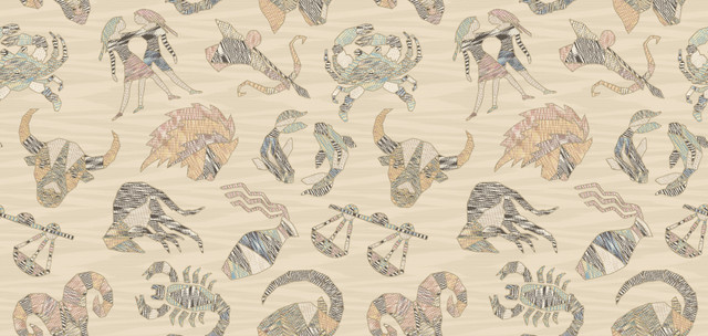 Missoni Constellations Cream Wallpaper Missoni 4 Covers about 108.1 square feet Unpasted 37.4-in repeat, straight match 39.3-in by 33-ft long roll - My Fabric Connection - Missoni Constellations Cream Wallpaper Missoni 4 Covers about 108.1 square feet Unpasted 37.4-in repeat, straight match 39.3-in by 33-ft long roll - My Fabric Connection -