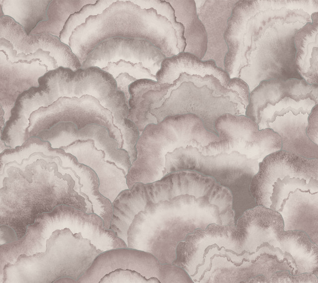 Candice Olson Abalone Lavender Fans Wallpaper Natural Discovery Covers about 60.8 square feet Unpasted 24-in repeat, drop match 27-in by 27-ft long roll - My Fabric Connection - Candice Olson Abalone Lavender Fans Wallpaper Natural Discovery Covers about 60.8 square feet Unpasted 24-in repeat, drop match 27-in by 27-ft long roll - My Fabric Connection -